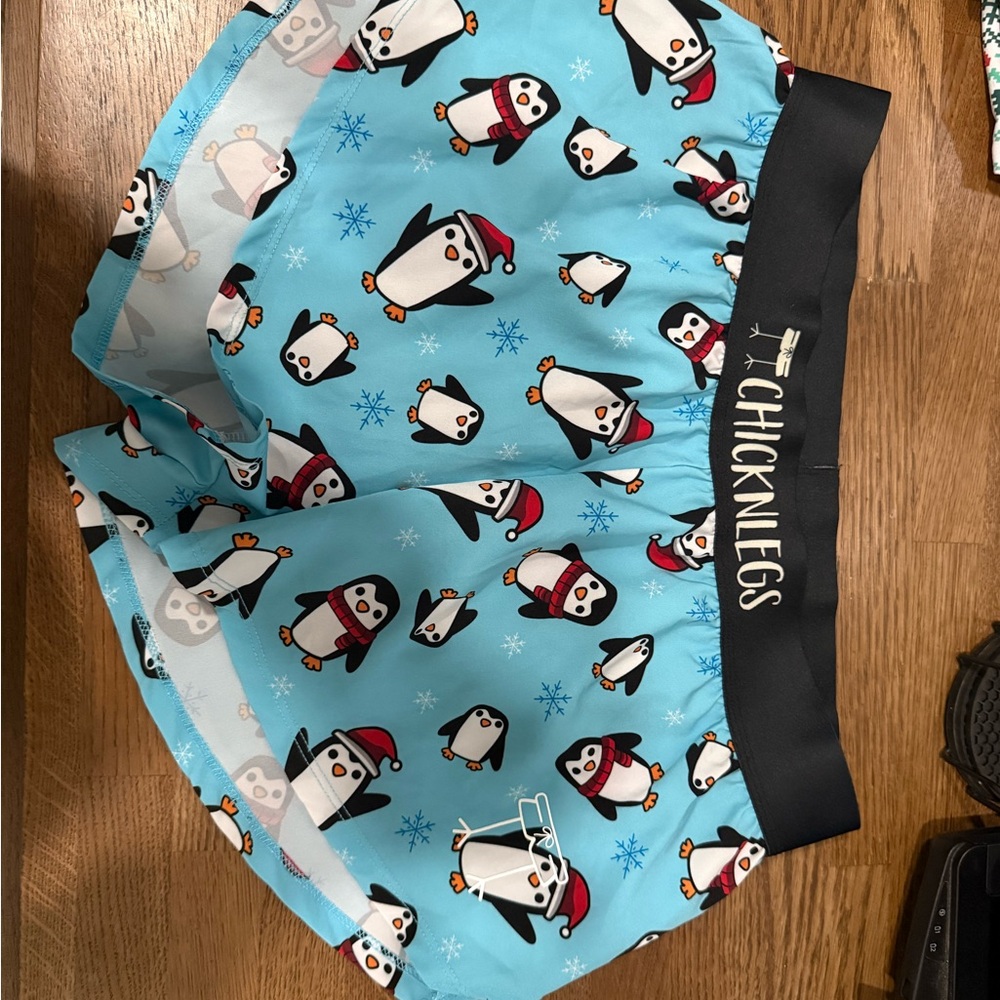 Women's Blue Penguin Athletic Shorts